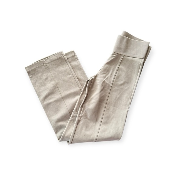 Peter Nygard pants straight slim leg elastic band waistband pants khaki legging - Picture 3 of 10